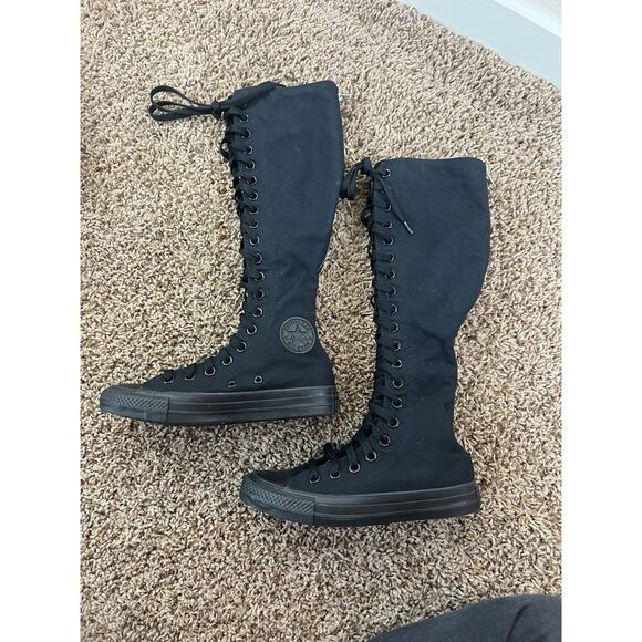 Converse Black Knee-High Sneakers - Picture 13 of 13